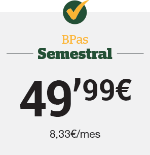 Bpas Semestral 49,99€ (8,33 €/mes)