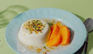Pannacotta de iogurt i taronja amb festucs
