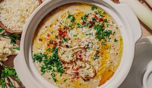 Sopa de porro i coliflor