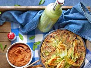 Pastís de porros i crema vegetal