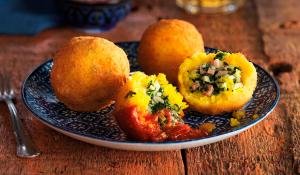 Arancini amb espincacs